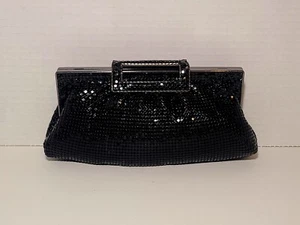 THE LIMITED Mini Bolso de Mano Pequeño Lentejuelas Negro Brillante Cartera/Clutch Cadena Noche - Imagen 1 de 7