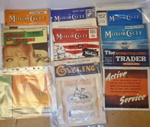 The Motor Cycle Magazine Job Lot Triumph BSA ARIEL Norton Matchless AJS & Others - Picture 1 of 10