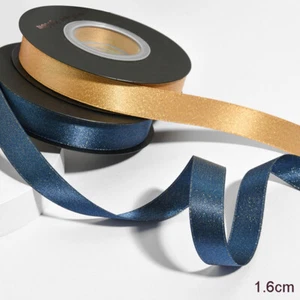 18M Reel Metallic Glitter Ribbon Polyester Sparkly - 1cm 1.6cm 2.2cm 4cm Widths - Picture 1 of 27