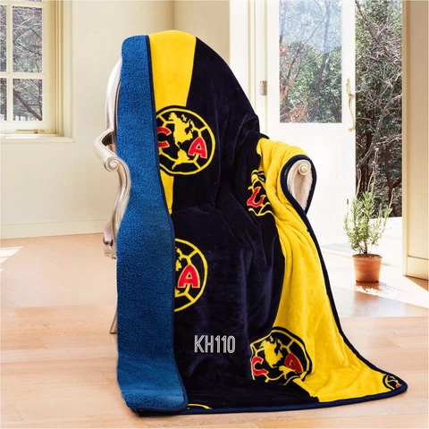 Club America Luxury Plush Sherpa Lining Throw Blanket 50"x 60" Cover