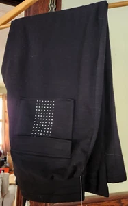 Women's Pants - Large, Black with Sparkle pockets - elastic waist band draw ties - Picture 1 of 6