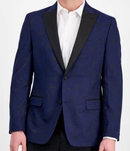 $295 NEW ALFANI Mens 42L Navy Evening Dinner Tux Blazer Sport Coat Suit Jacket - Picture 1 of 6