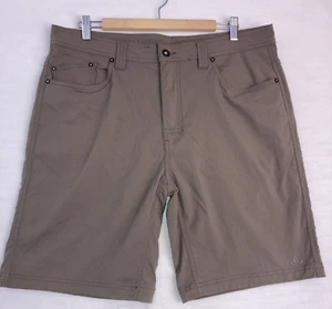 Prana Shorts Mens 36x9 Brown Brion II Outdoor Hiking Nylon Stretch Gorpcore - Picture 1 of 10