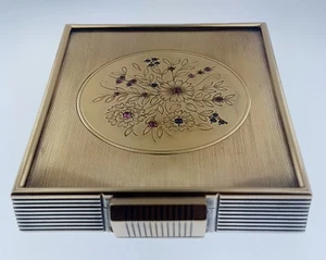 French Compact Case~1930's~18K+950 Silver w/Rubies+Sapphires~Boucheron Paris~WOW - Picture 1 of 8