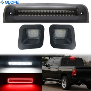 For Dodge Ram 1500 2500 09-18 LED 3rd Third Brake Light + License Plate Light - Picture 1 of 12