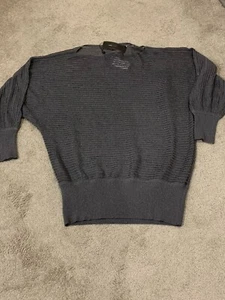 BCBG Maxazria Dark Grey Sparkly Dolman Sleeve Sweater Size XL Boat Neckline New - Picture 1 of 21