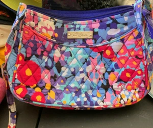 Vera Bradley kleine Handtasche mit Blumenmuster und Schulterriemen - Bild 1 von 6
