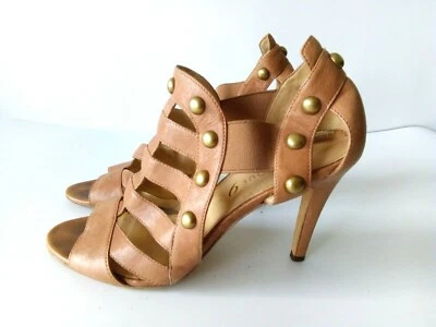 Vintage Boutique 9 Women`s Summer Heels Sandals Size-7.5M Brown Leather - image 1 of 4