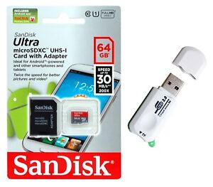 SanDisk 64 GB Class4 Micro SD MicroSDHC Flash Memory Card with USB Reader 64G