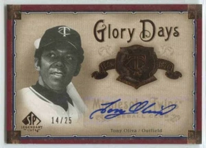 2005 SP LEGENDARY CUTS GLORY DAYS GOLD RELIC AUTO #GD-TO 14/25 TONY OLIVA TWINS - Picture 1 of 2