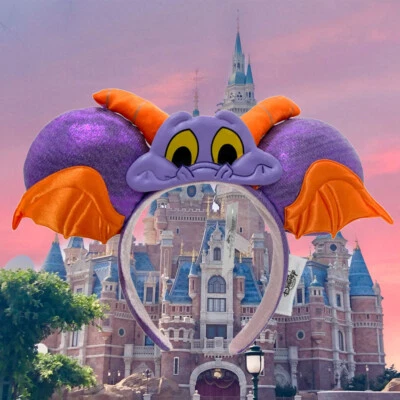 Diadema Epcot Disney~Parques Orejas Minnie Figura Dragón Púrpura Colección Foto 1 de 4