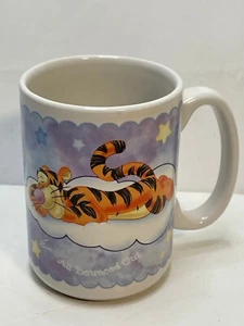 Disney Winnie Pooh ceramic coffee mug cup Tigger Piglet dreams sleep 4 1/2" - Picture 1 of 9