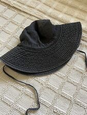 Free People x Rahi Lake Washed Corded Bucket Sun Hat Black
