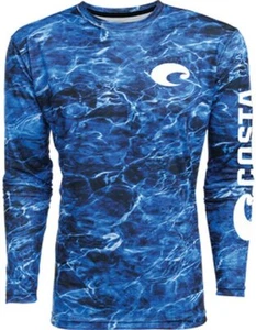 40% Off Costa Mossy Oak Elements Performance Fishing Shirt - Blue - Free Ship