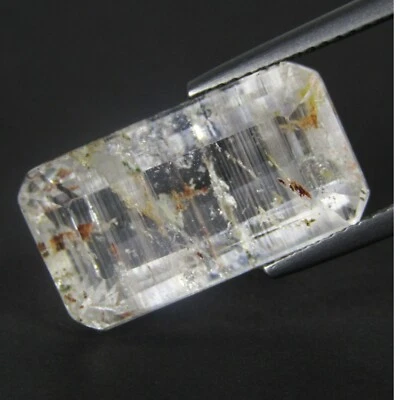 17,43 quilates raro natural increíble topacio blanco corte esmeralda con gema de aguja "VDO" Foto 1 de 4