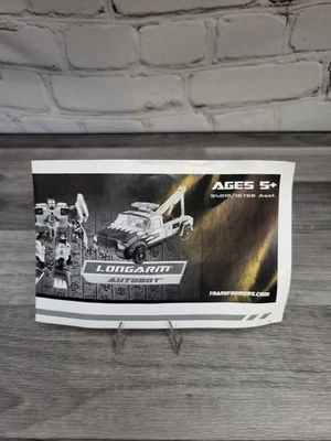 Transformer ROTF Hasbro 2007 Longarm Autobot Tow Truck Instructions Manual Only - Image 1 of 3