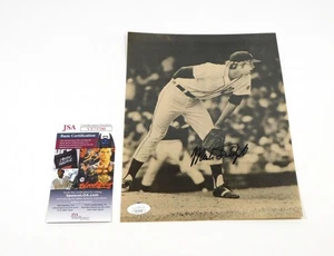 Revista fotográfica firmada por Mark Fidrych 7,5 x 10 laminada en blanco y negro Tigres JSA automática - Imagen 1 de 3