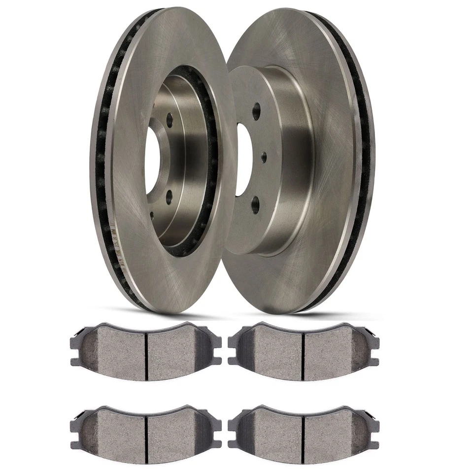 Front Brake Rotors And Ceramic Pads For Saturn SC2 1993 1994 1995-2001 2002 Foto 1 de 4