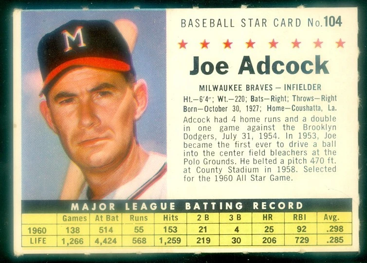 1961 POST #104 JOE ADCOCK COMPANY EXMT - Image 1 of 1