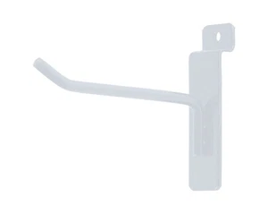 SSWBasics 4" Peg Hook For Slatwall - Pack of 50 - White - Picture 1 of 2
