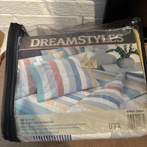 Vintages Dream Styles SeaBreeze Made In USA Floral Queen 4 Piece Sheet Set - Picture 1 of 5
