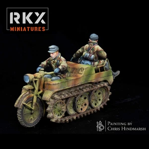 20mm 28mm ww2 German Fallschirmjäger Kettenkrad bolt action rapid fire - Picture 1 of 2