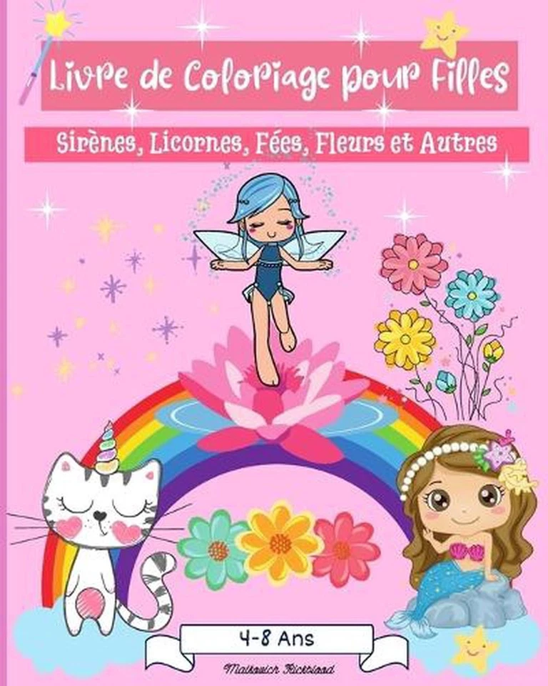 Livre de coloriage pour filles 4-8 ans: Des pages de coloriage ?tonnantes pour l - Image 1 of 1