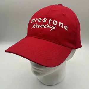 Firestone Racing Hat Cap Snapback Solid Red Bridgestone Embroidered - Picture 1 of 13