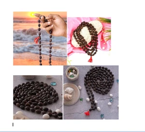 Religious Laxmi Lotus Seed Kamal Gatta Japa Mala 108 Rosary Beads Prayer Hindu - Picture 1 of 6