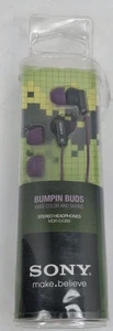 NEW Sony Bumpin Buds Stereo Headphones MDR-EX35B - Violet - 2009 Sealed Rare - Picture 1 of 3