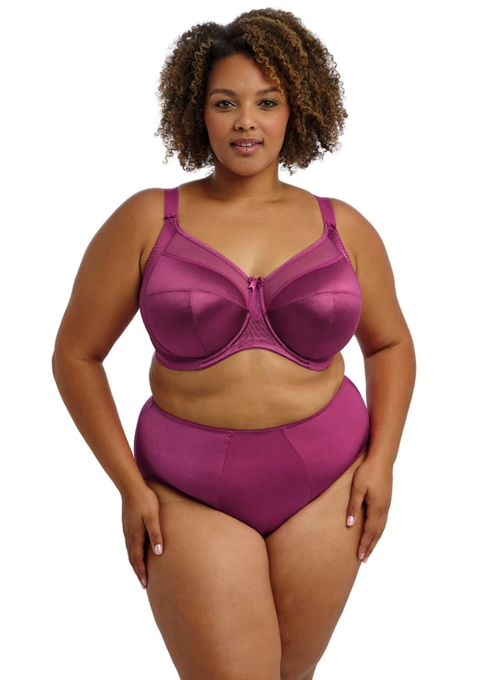 JUEGO DE SUJETADOR Y CALZONCILLO CON BANDAS CON AROS Y MORERA DIOSA KEIRA 34GG / 12GG Foto 1 de 1