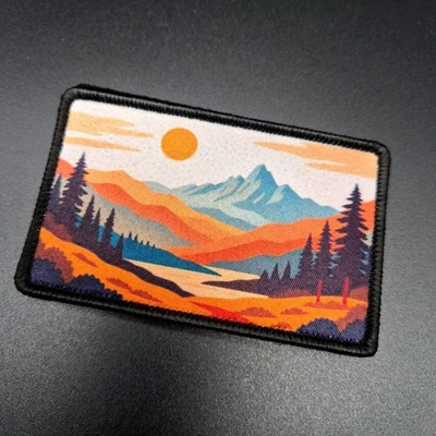 URSUZ Sonnenaufgang Trecking Wandern Aufnäher Morale Patch Abzeichen Klett Flausch