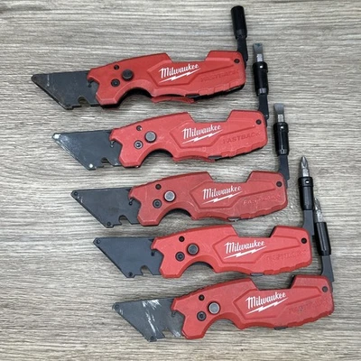 MILWAUKEE 48-22-1505 FASTBACK CAJA CORTADOR UTLITY CUCHILLO CUCHILLOS 6 EN UNO ¡LOTE DE 5! Foto 1 de 2