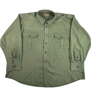Cabelas Safari Series Mens Green Button Down Shirt Size 3XL - Picture 1 of 5