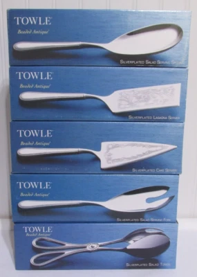 Juego de 6 utensilios antiguos con cuentas de plata Towle Plaversmiths nuevo en caja Foto 1 de 4
