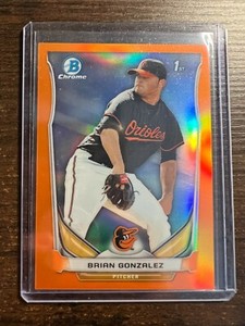 A108,607 -  2014 Bowman Chrome Draft Orange Refractors #CDP85 Brian Gonzalez/25
