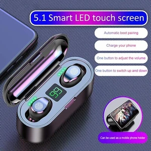 Wireless Bluetooth Headphones Earphones Earbuds in-ear For iPhone Samsung iOS UK - Picture 1 of 11
