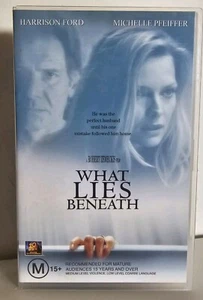 What Lies Beneath, Harrison Ford, VHS, Ex-Rental Big Box, Movie, M 2000, Horror. - Picture 1 of 7