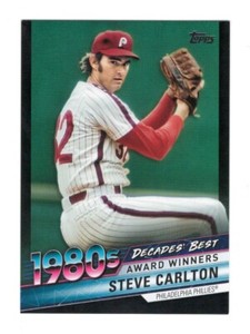  Steve Carlton /299 2020 Topps Update Decades' Best Black #DB39 Baseball Card