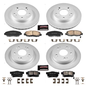 PowerStop CRK2385 Front and Rear Disc Brake Kit Rotors Set for 06-11 Honda Civic - Foto 1 di 1
