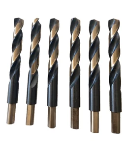 Irwin USA 6 PCS 15/32 X 5" long X 3/8 Shank Jobber Drill M2 HSS Black & Gold* - Imagen 1 de 11