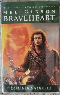 BRAVEHEART, MEL GIBSON SOUNDTRACK SAMPLER MOVIE NEW SEALED PROMO CASSETTE  1995 - Image 1 of 3
