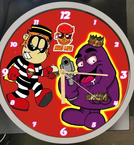 Grimace Led Dance Light Clock Cover