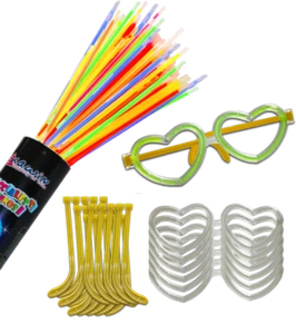 50 Sonnenbrille Leuchtstäbe Forma Herz Fluoreszierende Für Fiesta Glühen Stick - Picture 1 of 2