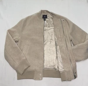 H&M REGULAR FIT WOOL-BLEND BOMBER JACKET SIZE  MEDIUM - Picture 1 of 5