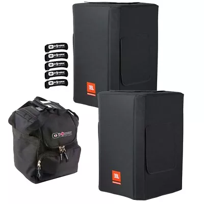 Cubiertas de altavoz acolchadas de lujo JBL Bags SRX812P-CVR-DLX con lazos y estuche Foto 1 de 4