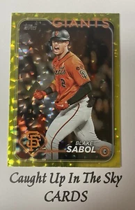 2024 Topps Series 2 Blake Sabol Yellow Crackle #33/50 SSP Giants - Picture 1 of 2
