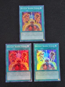 3 x YuGiOh Battlin' Boxing Spirits MP14-DE168 Super Rare 1. Auflage MP/LP - Bild 1 von 14