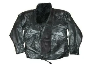 Vintage Valentino Black Suede Shearling Lamb Wool Leather Jacket Size XL - Picture 1 of 11