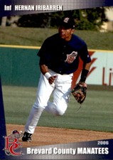2006 Brevard County Manatees Grandstand #13 Hernan Iribarren Venezuela VZ Card